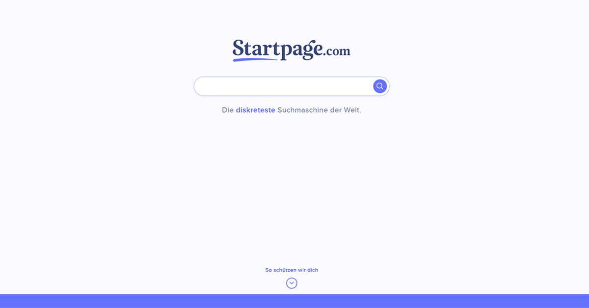 Startpage, die diskrete Suchmaschine